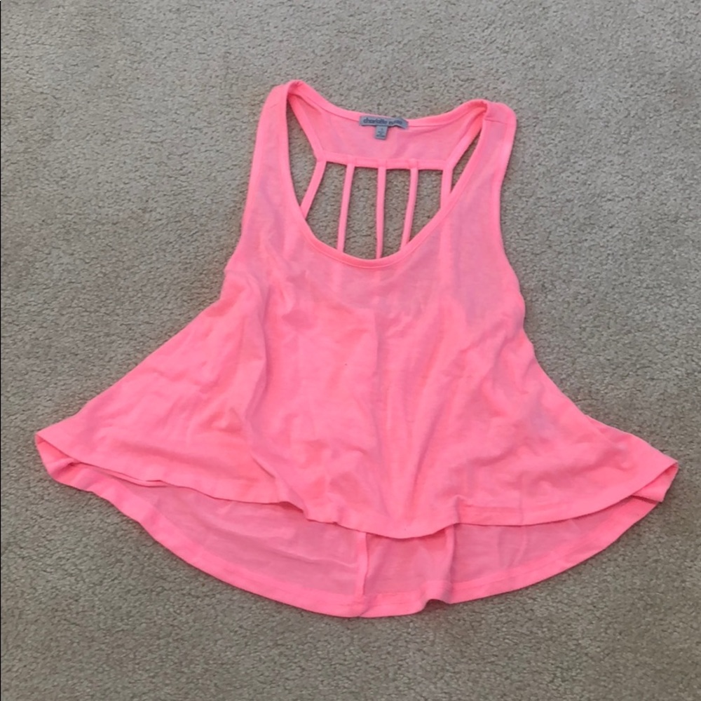Charlotte Russe Pink Crop Tank